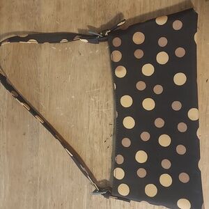 Brown polka dot small purse
